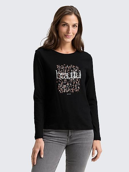 TOM TAILOR Langarmshirt T-Shirt Langarmshirt mit Print günstig online kaufen
