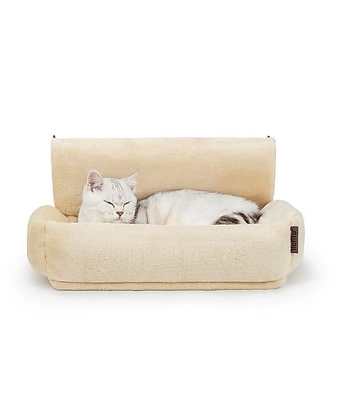 lionto Katzenliege für Heizkörper mit Metallhaken, beige, Plüsch, abnehmbar günstig online kaufen