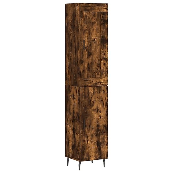 vidaXL Highboard Räuchereiche 34,5x34x180 cm Holzwerkstoff 3200150 günstig online kaufen