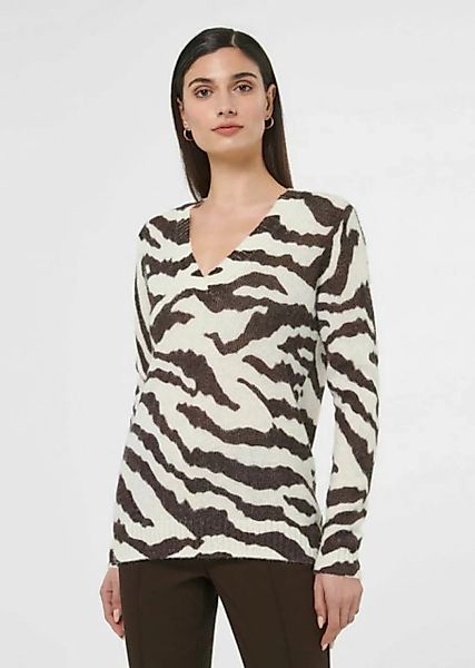 MADELEINE Strickpullover Zebra-Pullover mit flauschigem Alpaka günstig online kaufen