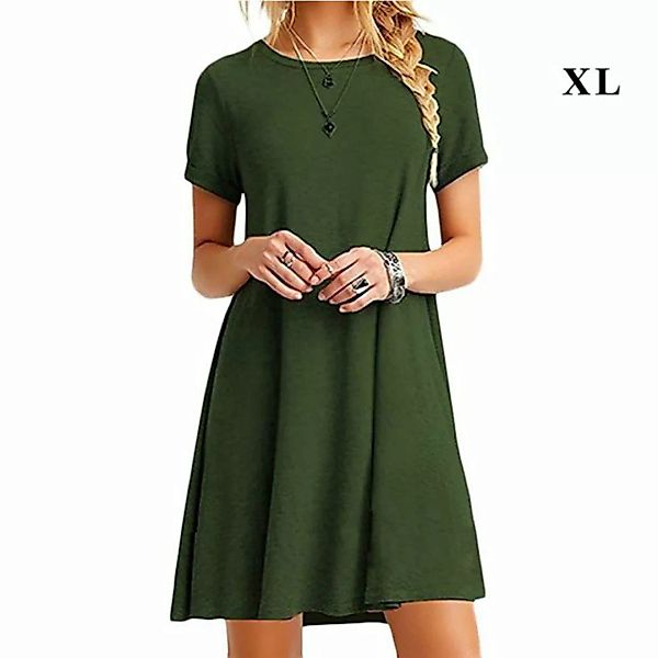 Lubgitsr Jerseykleid Kleid Damen Sommerkleid Freizeitkleid Shirtkleid T-Shi günstig online kaufen