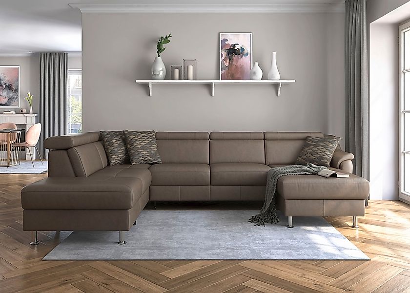 sit&more Wohnlandschaft »Freetown U-Form« Kopfteilverstellung und Federkern günstig online kaufen