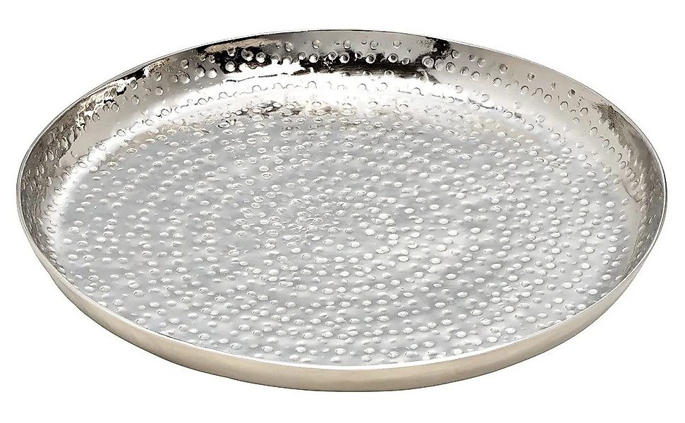 Meinposten Dekoteller Teller Silber Metall rund günstig online kaufen
