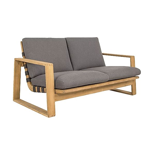 Cane-Line - Endless 2-Sitzer Outdoor Sofa - dunkelgrau, teak/Stoff Cane-lin günstig online kaufen