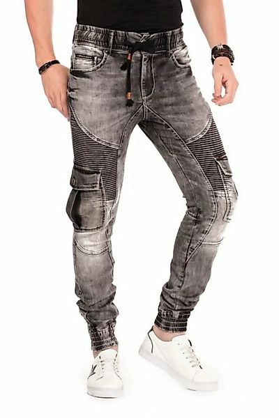 Cipo & Baxx Bequeme Jeans mit elastischen Bündchen am Saum günstig online kaufen