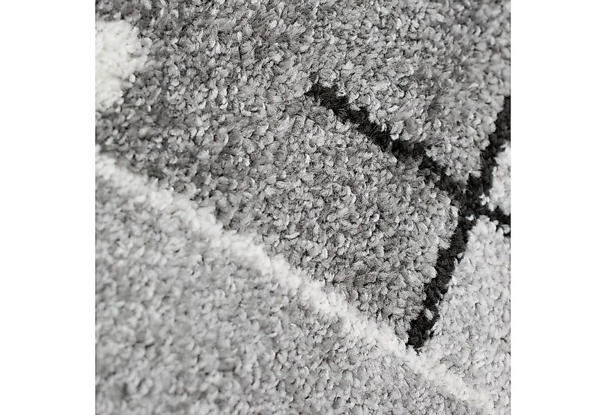 Carpetia Teppich Designerteppich mit abstrakt quadratischem Muster in grau, günstig online kaufen
