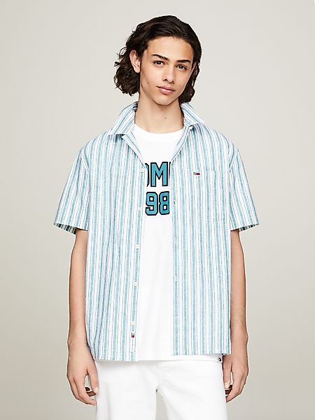 Tommy Jeans Kurzarmhemd TJM STRIPE LINEN günstig online kaufen