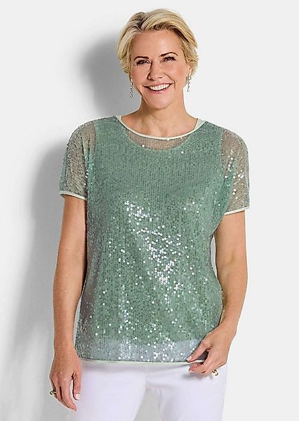 GOLDNER Klassische Bluse Schlupfbluse in schimmerndem Design Schlupfbluse m günstig online kaufen