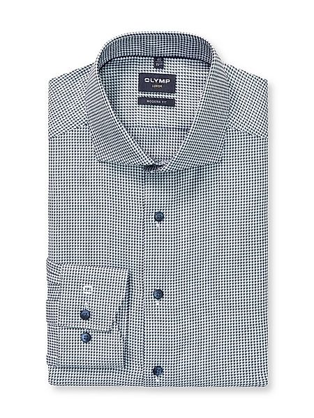 OLYMP Businesshemd Luxor modern fit mit Muster, Modern Fit, Royla-Kentkrage günstig online kaufen