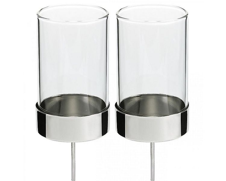 Viana Kerzenhalter Elegante steckbare Kerzenhalter Metall Glas Ø5cm H14cm 4 günstig online kaufen