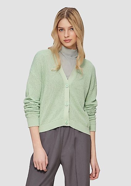 QS Cardigan Strickjacke Strickjacke mit Strukturmuster günstig online kaufen