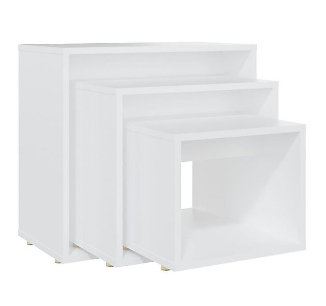 vidaXL Beistelltisch Satztische 3-tlg. Weiß Holzwerkstoff (3-St) günstig online kaufen