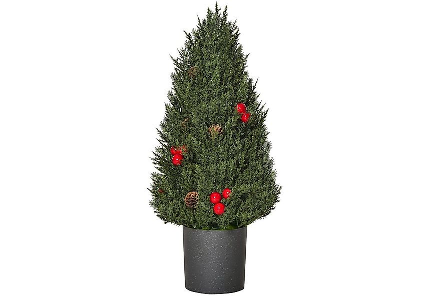 HOMCOM Künstlicher Weihnachtsbaum Mini-Weihnachtsbaum mit roten Beeren und günstig online kaufen