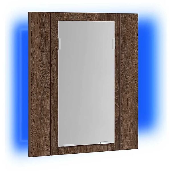 vidaXL LED-Spiegelschrank Braun Eichen-Optik 40x12x45 cm Holzwerkstoff 8228 günstig online kaufen