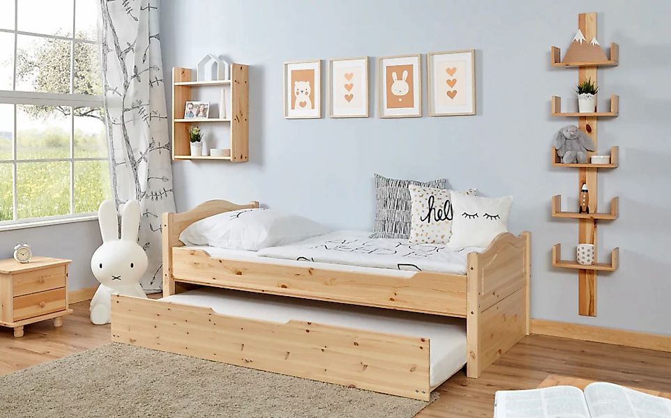 Ticaa Jugendbett "Leni", Einzelbett, inkl. Zusatzbett und Rollrost günstig online kaufen