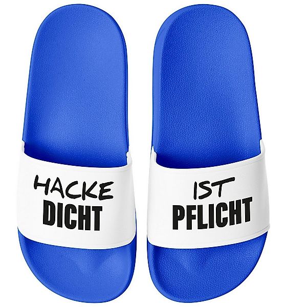 MoonWorks Badeschlappen Badelatschen Unisex mit Aufdruck Hacke Dicht ist Ba günstig online kaufen