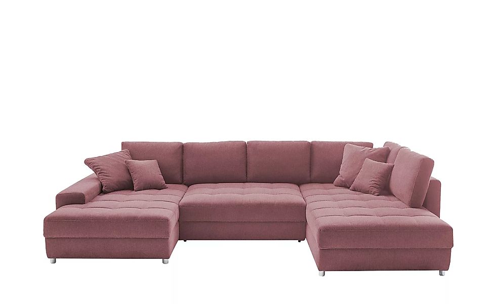 bobb Wohnlandschaft  Arissa de Luxe - rosa/pink - 353 cm - 209 cm - Polster günstig online kaufen