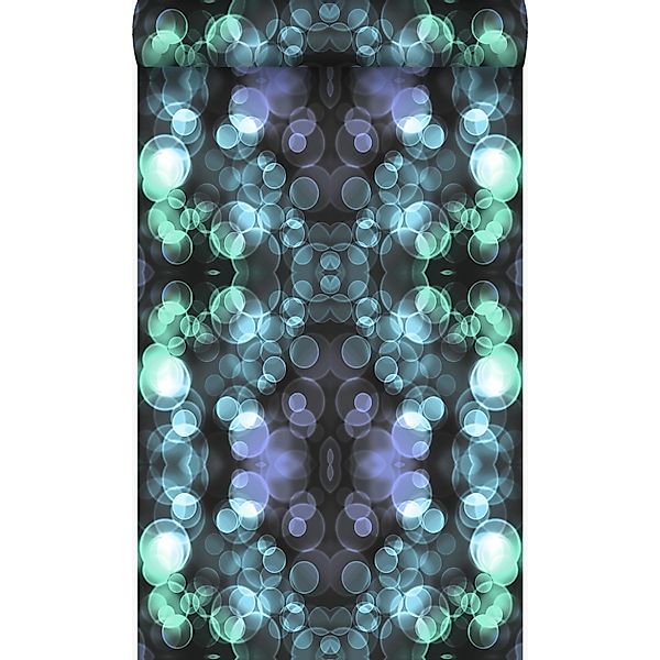 Origin Wallcoverings Tapete Kaleidoskopmuster Hellazurblau und Violett 53 c günstig online kaufen