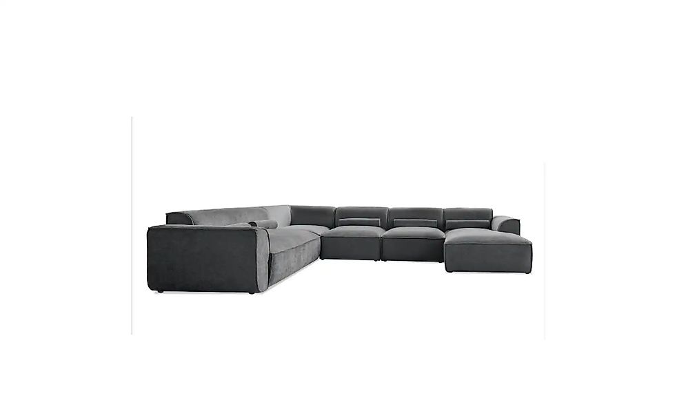 Miuform Wohnlandschaft modular Flex Felix ¦ grau ¦ Maße (cm): B: 337 H: 70 günstig online kaufen