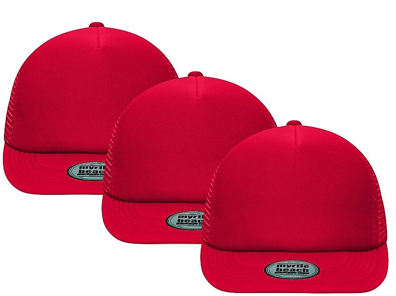 Myrtle Beach Baseball Cap 3er-Pack Trendiges Cap mit flachem Schild und ext günstig online kaufen