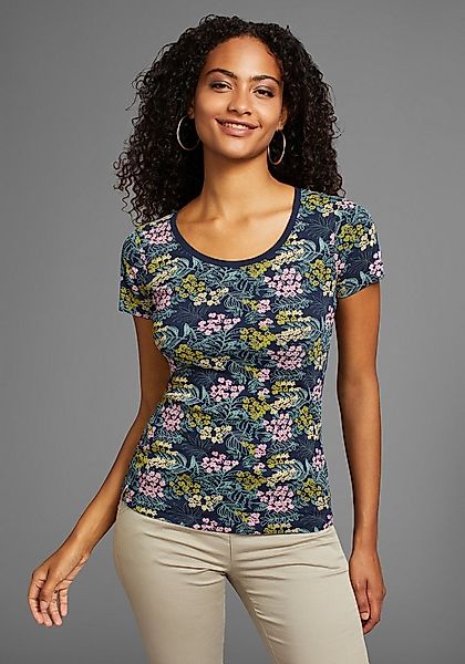 KangaROOS Kurzarmshirt mit geblümten Allover-Print günstig online kaufen