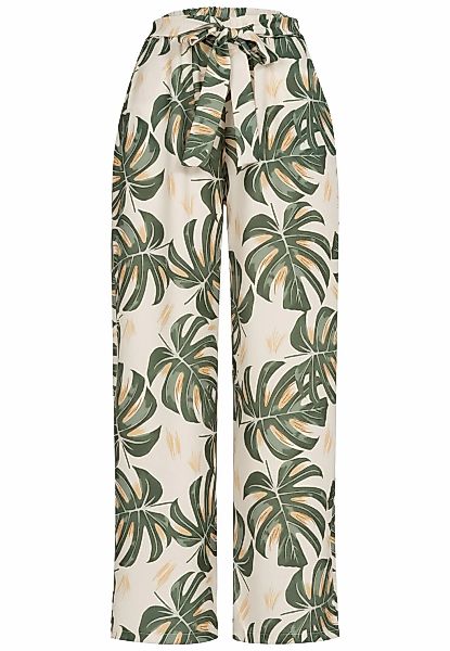 CLOUD 5IVE Stoffhose "CLOUD 5IVE Summer Pants with palm print and tie belt" günstig online kaufen