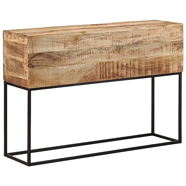 vidaXL Konsolentisch 110x30x75 cm Raues Massivholz Mango und Eisen 376066 günstig online kaufen