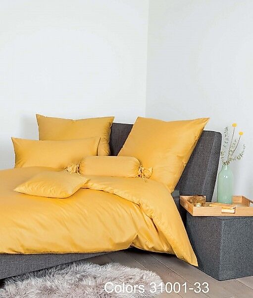 Janine Janine Mako-Satin Bettwäsche Colors 31001 bernstein Größe:  200x220 günstig online kaufen