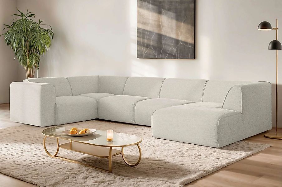 OTTO home Wohnlandschaft "Merid U-Form, jederzeit durch Module erweiterbar, günstig online kaufen