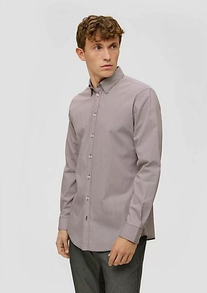 s.Oliver BLACK LABEL Langarmhemd Gestreiftes, elastisches Hemd aus Baumwoll günstig online kaufen
