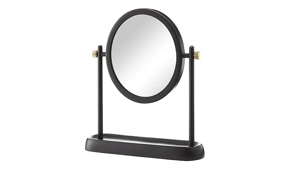Standspiegel   ¦ schwarz ¦ Aluminium,Messing ¦ Maße (cm): B: 22 H: 23 T: 22 günstig online kaufen