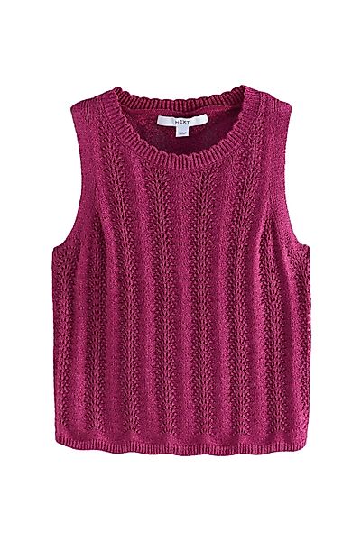 Next Stricktop Glitzerndes Tanktop mit Ziernähten günstig online kaufen