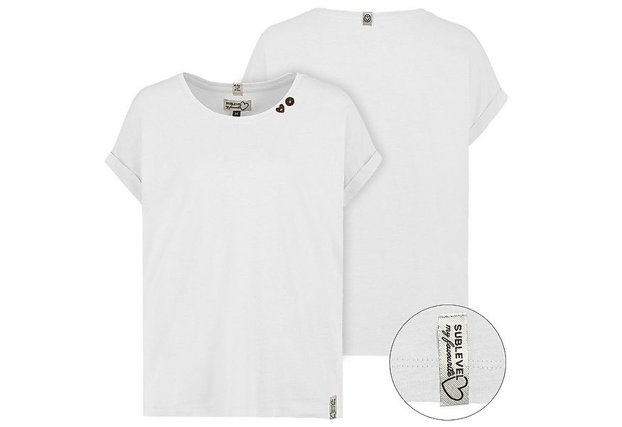 SUBLEVEL Kurzarmshirt Eight2nine Damen T-Shirt kurz arm Sommer 100% Baumwol günstig online kaufen
