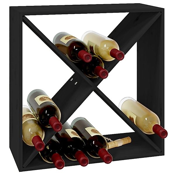vidaXL Barschrank Weinregal Schwarz 62x25x62 cm günstig online kaufen