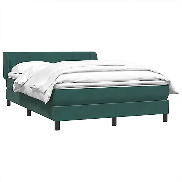 vidaXL Boxspringbett mit Matratze Dunkelgrün 160x210 cm Samt 3317532 günstig online kaufen