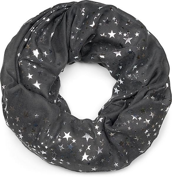 styleBREAKER Loop Loop Schal mit Metallic Sterne Print, (1-St) günstig online kaufen