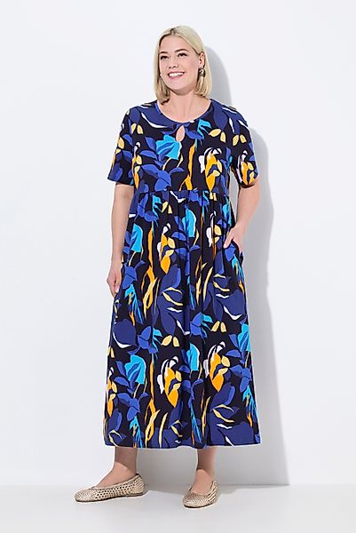 Ulla Popken Maxikleid Maxikleid A-Linie Rundhals günstig online kaufen