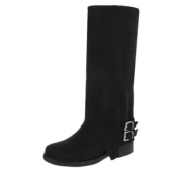 Ital-Design Hochwertige Damenstiefel mit Schnallen für Freizeit und Alltag günstig online kaufen