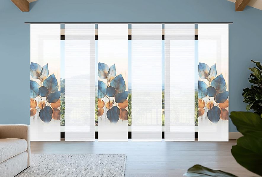 HOME in green Schiebegardine "THALIN" Paneelwagen 6 Stk. tlg. Bambusoptik, günstig online kaufen