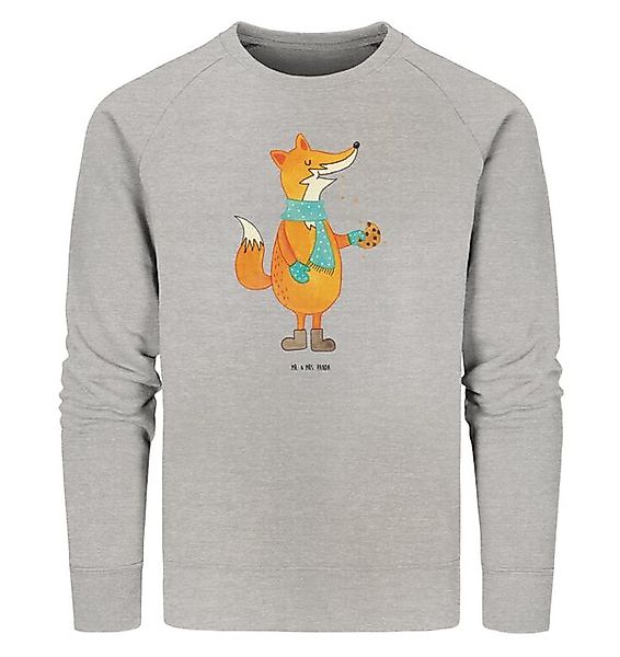 Mr. & Mrs. Panda Longpullover Fuchs Keks Größe M - Heather Grey - Geschenk, günstig online kaufen
