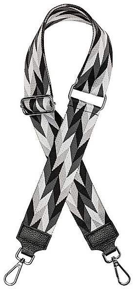 Caspar Schultertasche BSG04 breiter Leder / Textil Schultergurt mit silberf günstig online kaufen