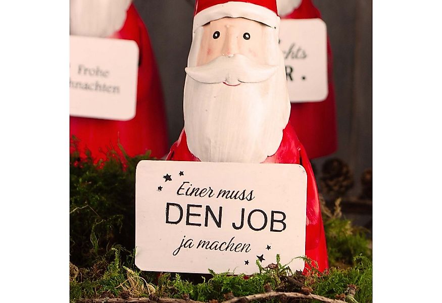 Paulslandhaus Gartenfigur Zaunhocker Weihnachtsmann Pfostenhocker Nikolaus günstig online kaufen