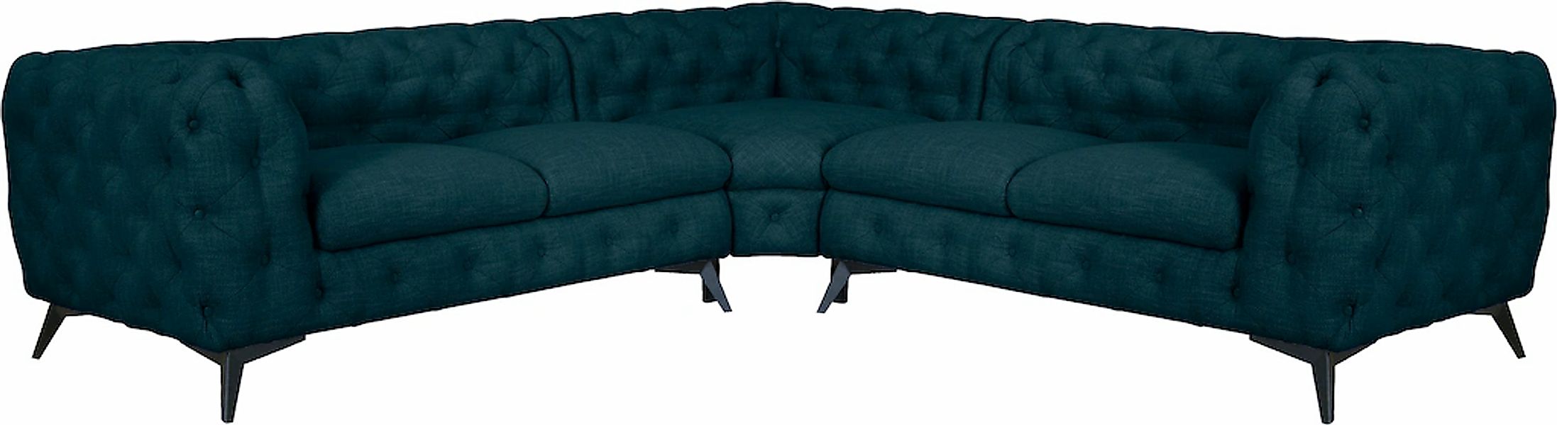 Home affaire Chesterfield-Sofa "Ecksofa GLYNIS L-Form mit Wellenunterfederu günstig online kaufen