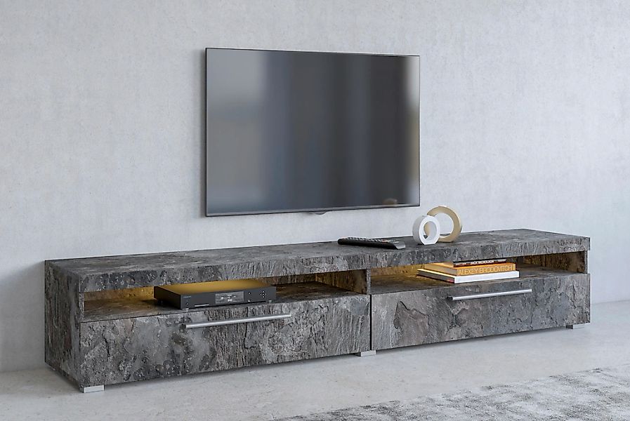 OTTO home Lowboard "India,Breite 200 cm, stilvolle Fernsehschrank mit offen günstig online kaufen