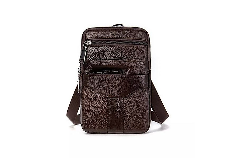 YUBRO-STUDIO Umhängetasche Herren Leder Umhängetasche Mehrfach-Taschen Schu günstig online kaufen