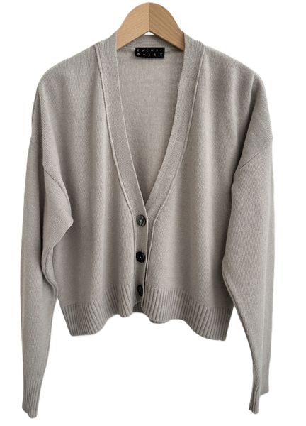 Zuckerwatte Strickjacke modische kurze Form, V-Ausschnitt, günstig online kaufen