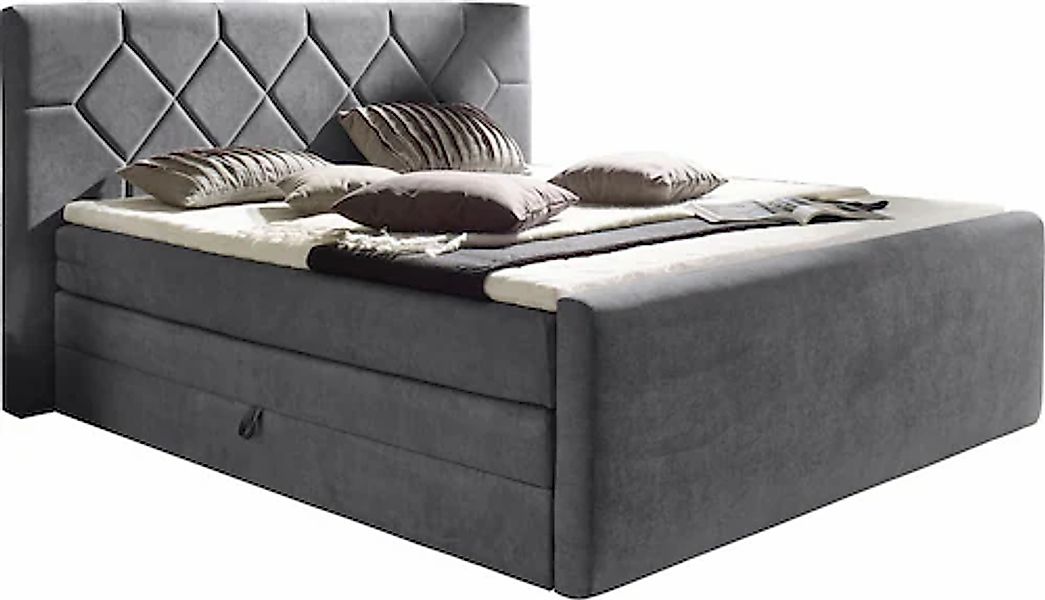 PLACES OF STYLE Boxspringbett "Atlanta" inklusive Topper und Bettkasten günstig online kaufen
