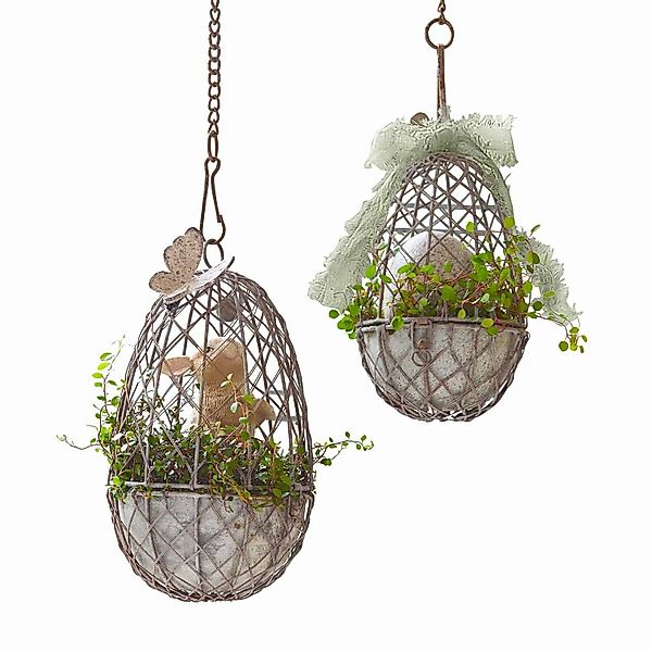 Mirabeau Dekoobjekt Deko-Vogelvoliere 2er Set Eralin günstig online kaufen
