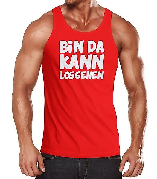MoonWorks Tanktop Herren Tanktop Spruch Bin da kann losgehen Muskelshirt Mo günstig online kaufen