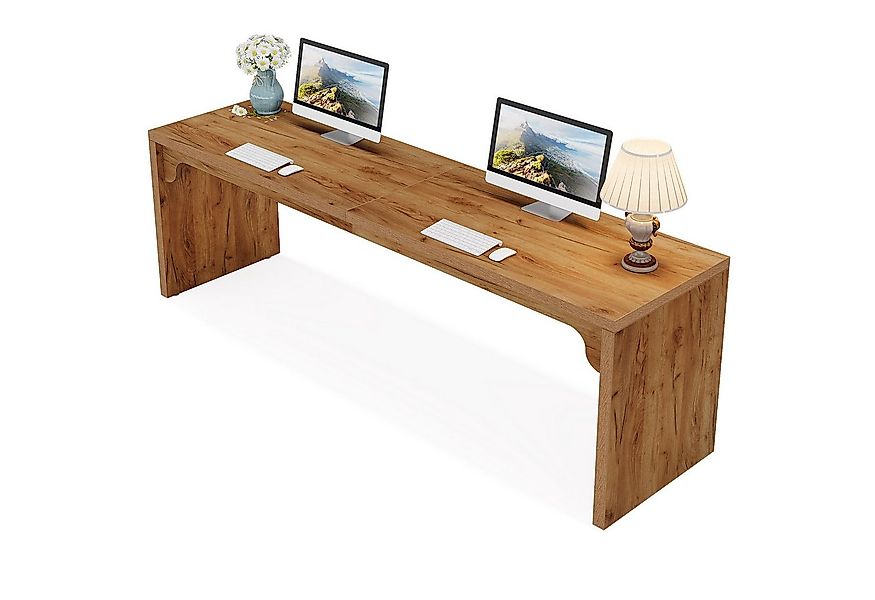 Tribesigns Schreibtisch Computertisch 180 cm Doppelter Langer Schreibtisch, günstig online kaufen